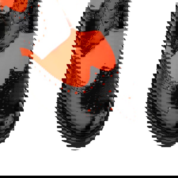 Embassy London The Nightfall - Orange & Black - Mens Leather Brogue Shoe