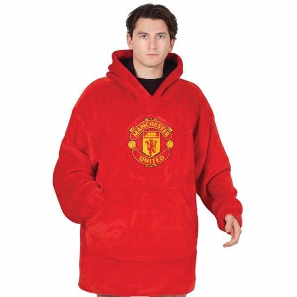 Manchester United FC Adult Oversized Hoodie S - L, Clothing, Sports, Gift