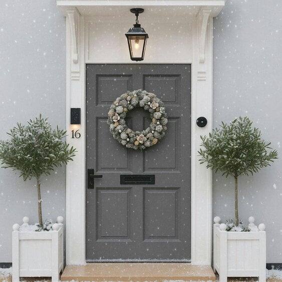 Neo Luxury 50cm Extra Large Frosted Pine Cone Wreath
