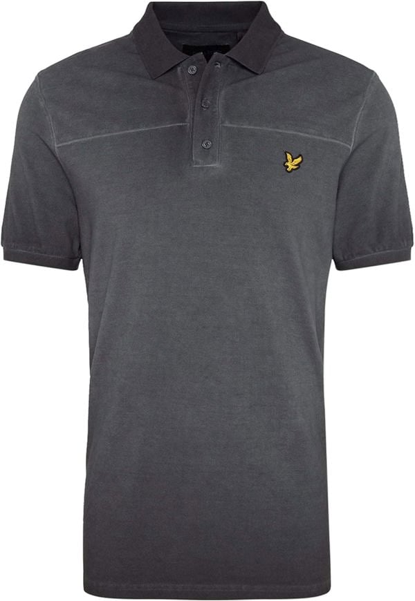 Lyle & Scott True Black Faded Ink Wash Polo Shirt