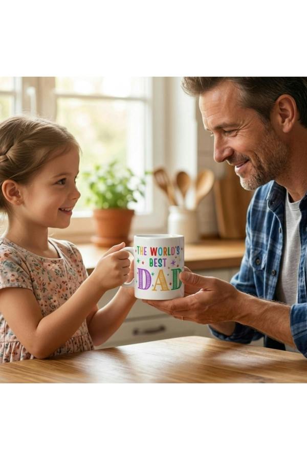 Dyzi The Worlds Best Dad Mug Ceramic Coffee Cup