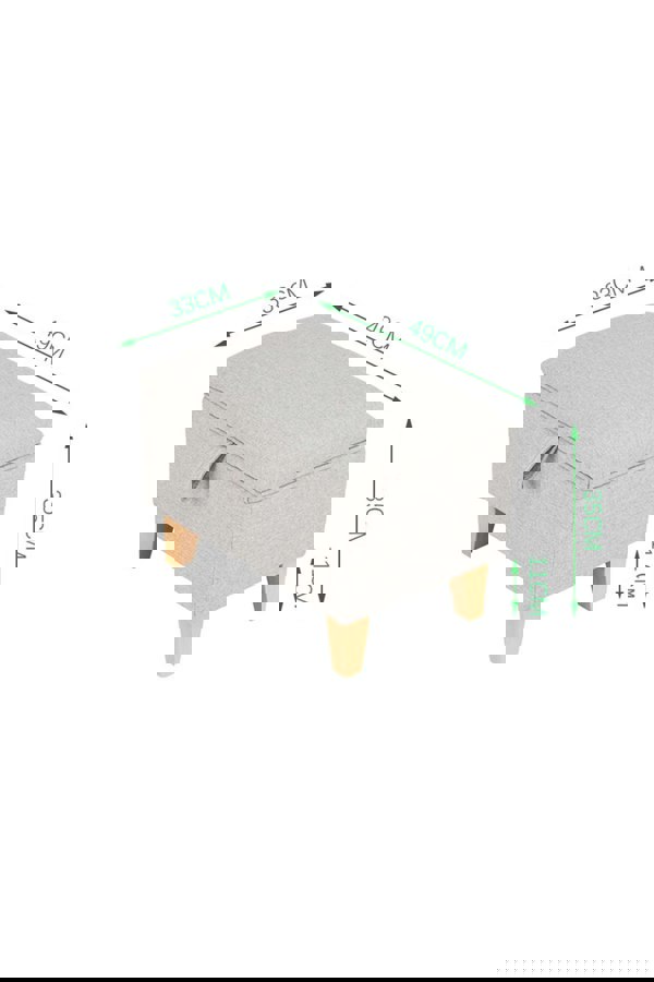 Living and Home Upholstered Storage Ottoman Footstool