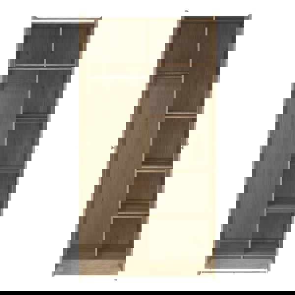 Furniture To Go Brande Wardrobe with 2 Frame Doors in Jackson Hickory