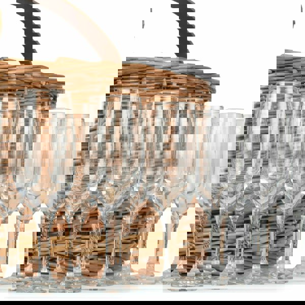 Wicker Light Steamed Garden Party Basket