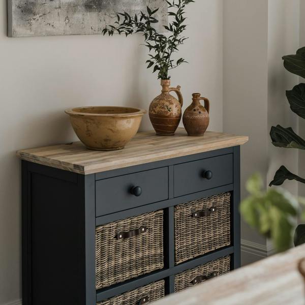 Statement Furniture Florence Sideboard with 2 Drawers and Removable Storage Baskets