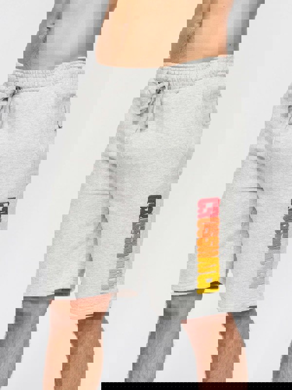 Crosshatch Flocked Shorts Grey Marl