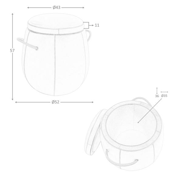Angel Cerdá Camel leather pouffe 5172