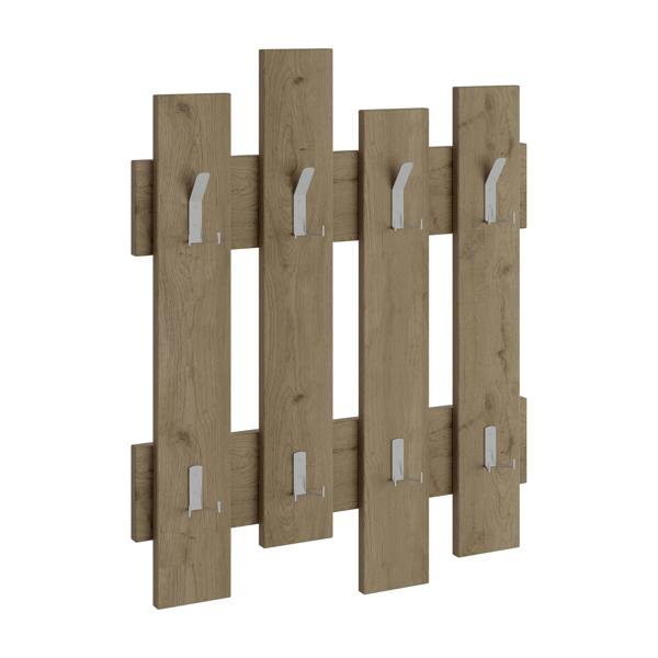 Decortie Wave Modern Wall-Mounted Coat Hanger with 8 Hooks 69 Width