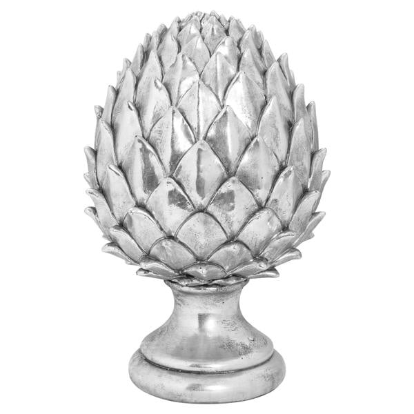 Hill Interiors Ceramic Pinecone Ornament - Silver - 