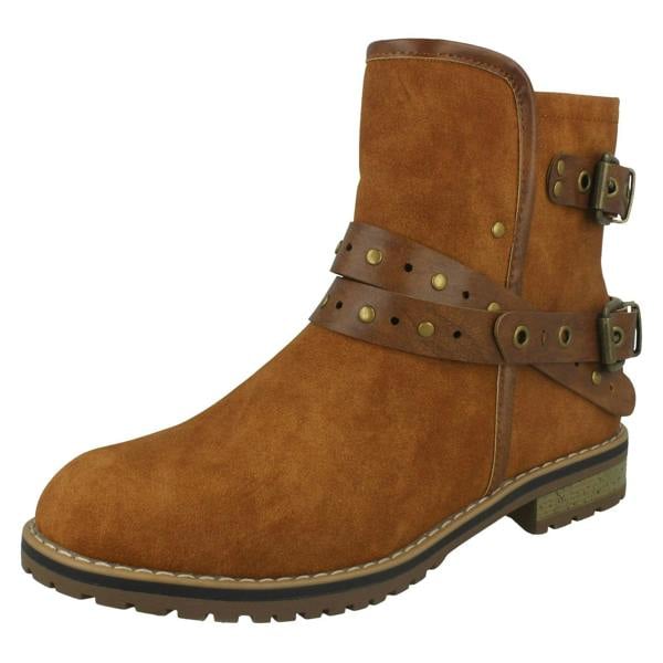 Spot On Ladies Spot On Low Heel Ankle Boots F50708