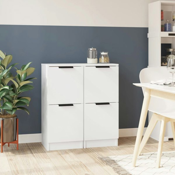 Berkfield Sideboards 2 pcs White 30x30x70 cm Engineered Wood