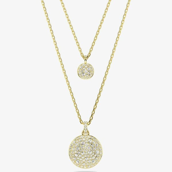 Swarovski Meteora Gold Tone Plated Layered Pendant Necklace 5683442