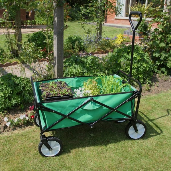 Monstershop Foldable Garden Cart Green