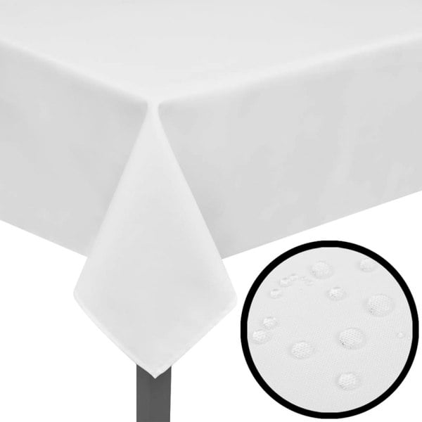 Berkfield 5 Tablecloths White 250 x 130 cm