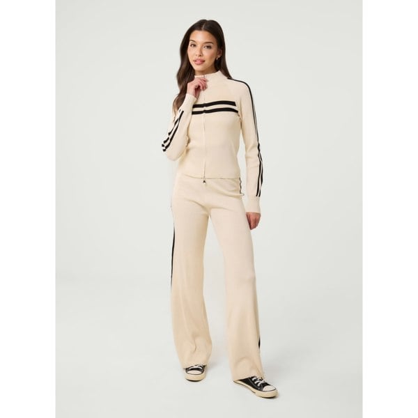 Pink Vanilla Stripe Front Zip Up Sweatshirt