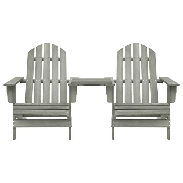 Berkfield Garden Adirondack Chair Solid Fir Wood Grey