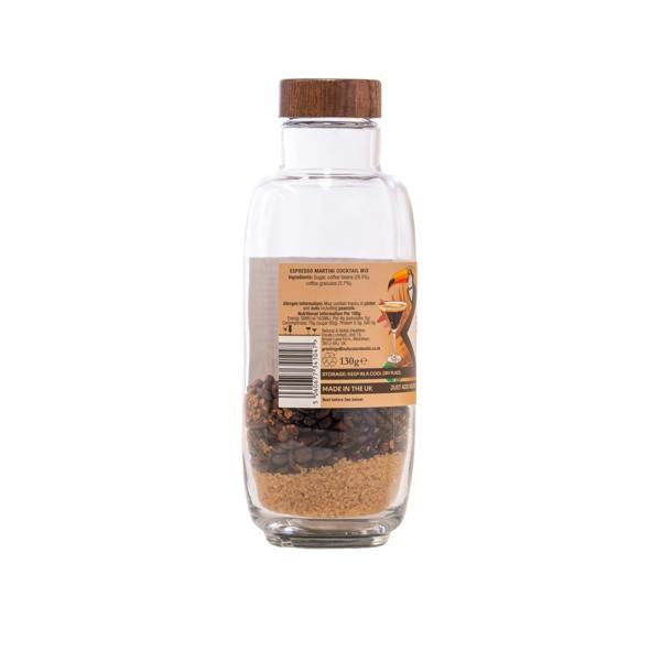 Rear of a Natural & Noble Cocktail Kit Showing Ingredients