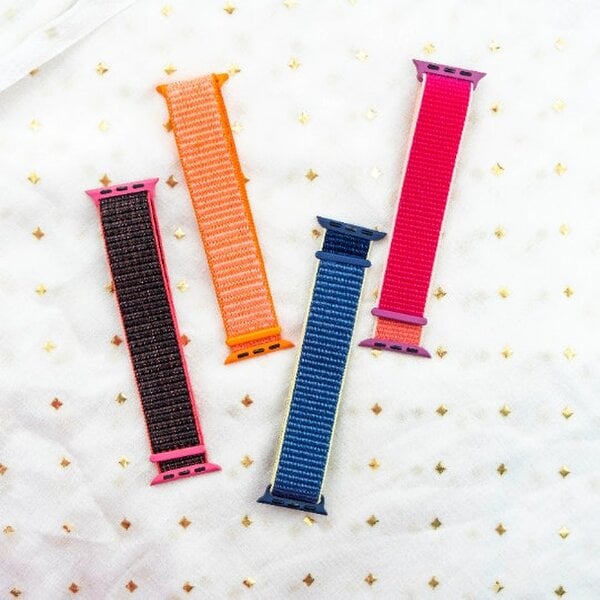 The Colourful Aura Apple Iwatch Watch Colourful Nylon Strap Band For Series 7 6 5 4 3 2 & SE