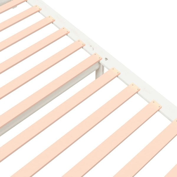 Berkfield Bed Frame White Solid Wood 120x200 cm