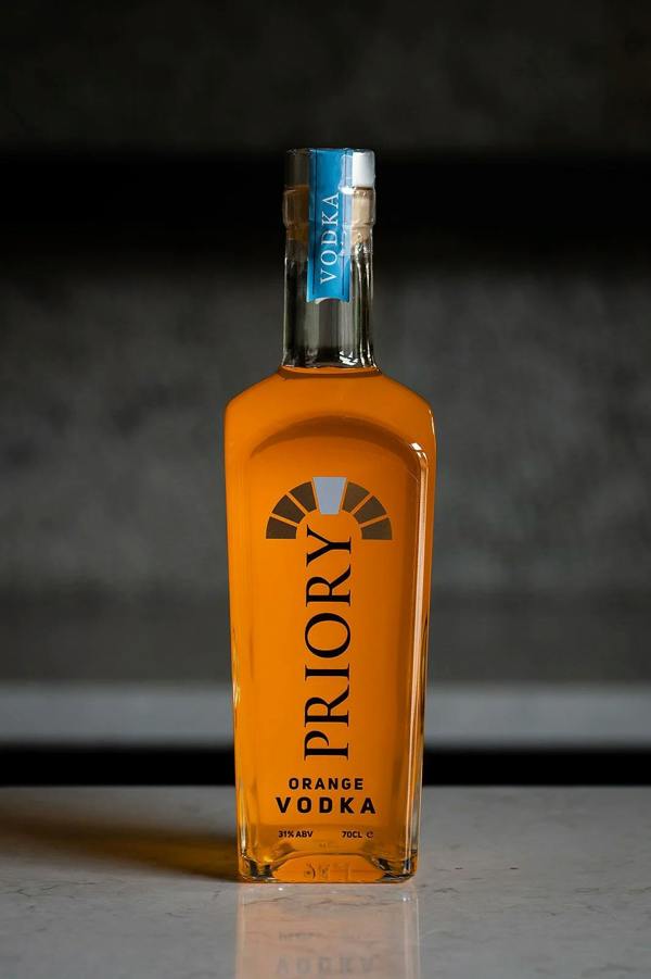 Priory Orange Vodka - 700ml Bottle | Potato-Based Spirit | 31% ABV