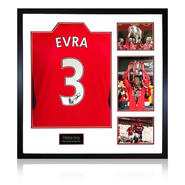 Patrice Evra Signed Manchester United Elite Frame
