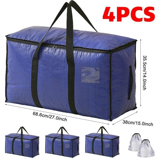 Havendro 4 Pack 90L Moving Bags Heavy Duty Storage Totes Waterproof Packing Bags Set Gift