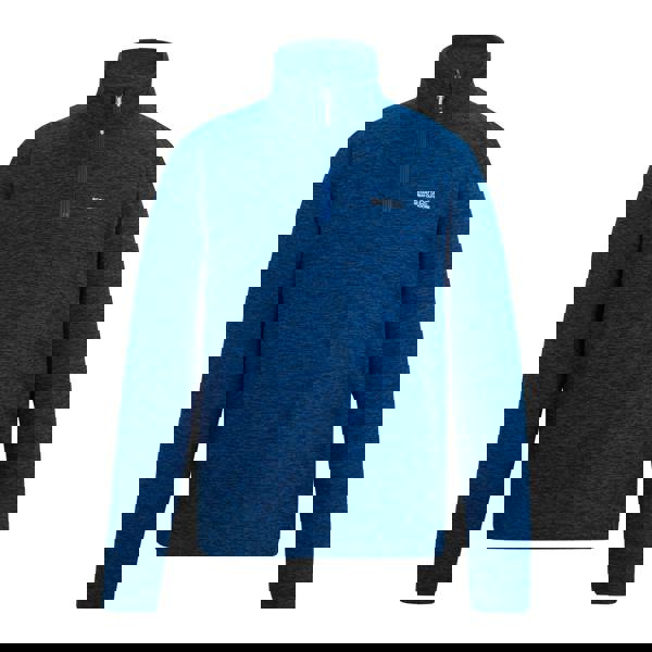 Regatta Mens Thompson Marl Half Zip Fleece Jacket - Snorkel Blue