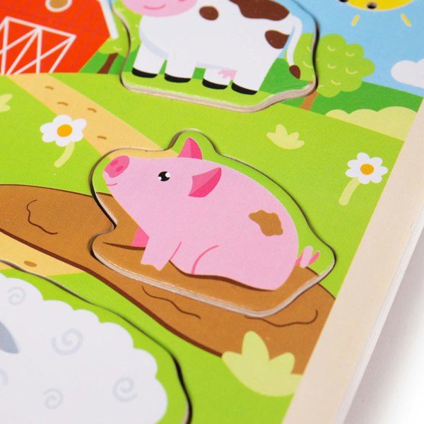 Bigjigs Toys Wooden Farm Themed Sound Puzzle