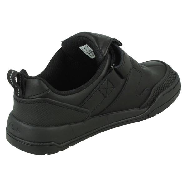 Clarks Boys Clarks Fold-Over Tongue School Shoes Laser Track K