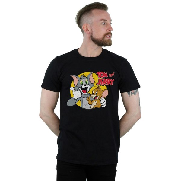 Tom And Jerry Mens Thumbs Up T-Shirt - Black