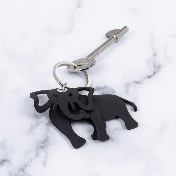 Paguro Jumbo 3D Recycled Rubber Elephant Vegan Keyring