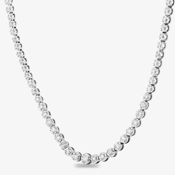T. H. Baker 9ct White Gold 1.00ct Diamond 16 Inch Necklace TH0121893