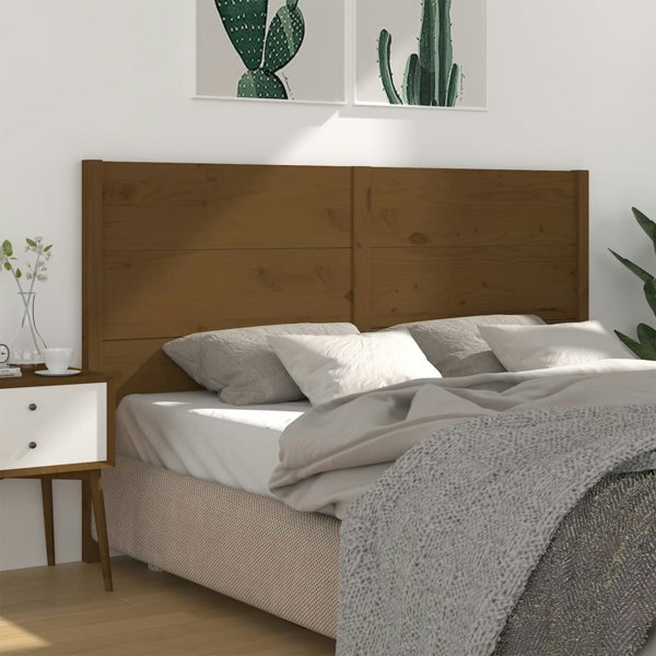 Berkfield Headboard Honey Brown 126x4x100 cm Solid Wood Pine