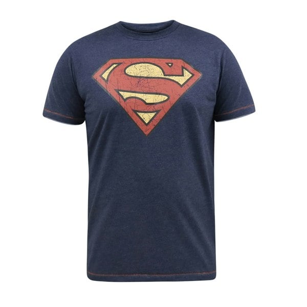 Duke Mens D555 Scampton Superman Kingsize T-Shirt - Navy Marl