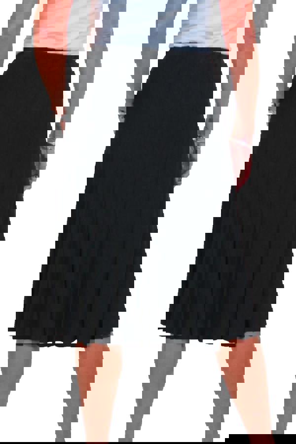 Paulo Due Women's 26" Elasticated Soft Flared Midi Skirt