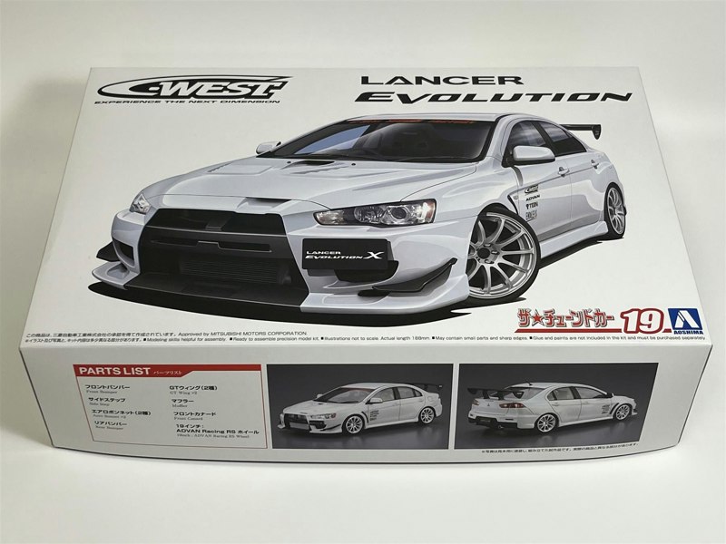 Aoshima Lancer Evolution C West Model Kit 1:24 Scale Aoshima 05897