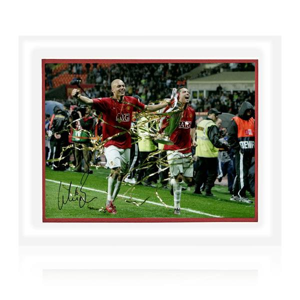 Wes Brown Signed Manchester United Image Deluxe Mount