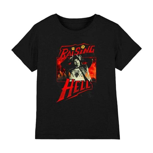 Stranger Things Childrens/Kids Raising Hell Eddie Munson T-Shirt - Black - 