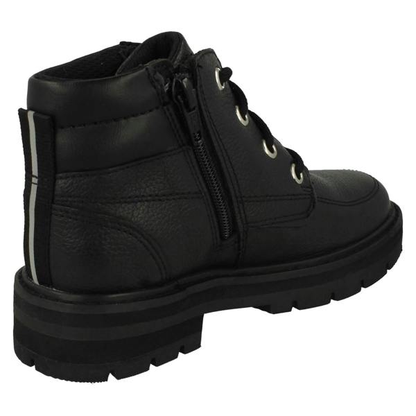 Clarks Girls Clarks Lace Up Detailed Ankle Boots Prague Zip
