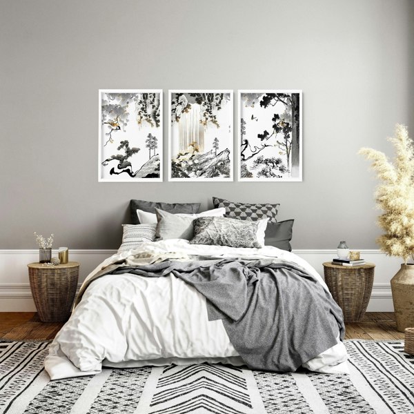 Art Wall For Bedroom | Set of 3 wall art prints