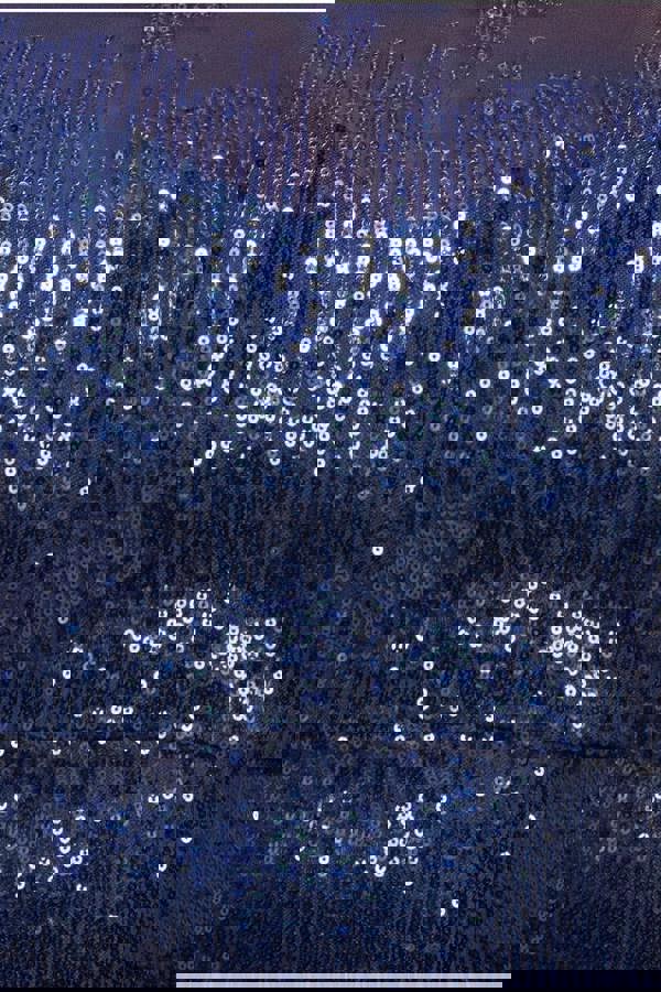 Long Sleeve Aztec Sequin Maxi Dress - Navy DR3490PLUS