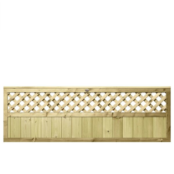 Premier Garden Supplies Urban Diamond Fence Panel with Lattice Insert - 4 Pack H: 2ft x W: 6ft (182.8cm) - Wood - Pressure Treated (Tanalised)