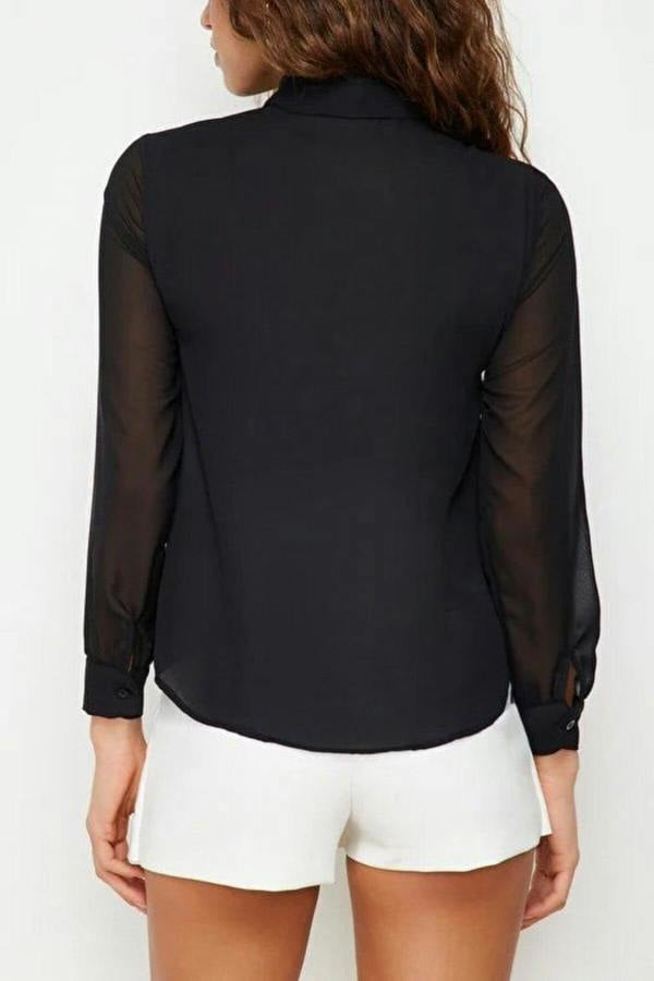 WOVCOR Woven Shirt with Transparent Sleeves