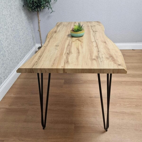 Kosy Koala Wooden Dining Table With Metal Hairpin Legs for Dining Room, Work, or Study