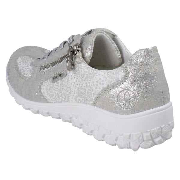 Rieker Womens Rieker Extra Wide Detailed Lace Up Trainers With Side Zip 59501