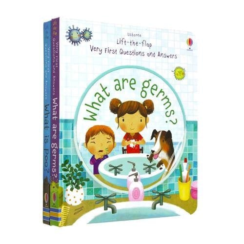 Very First Lift the flap Questions & Answers Collection 2 Books Set (What Are Germs, What Is Poo)