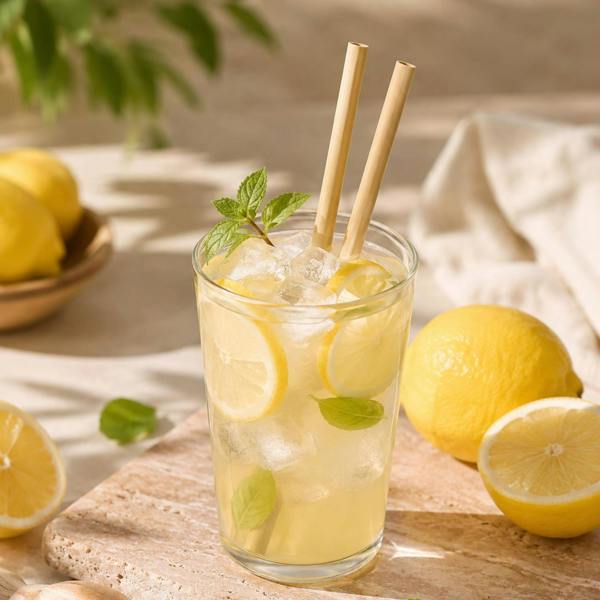 Top 3 Bamboo Drinking Straws Pack of 12 with Cleaning Brush and Bag