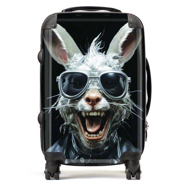 Warren Reed Funky Rabbit Face Suitcase