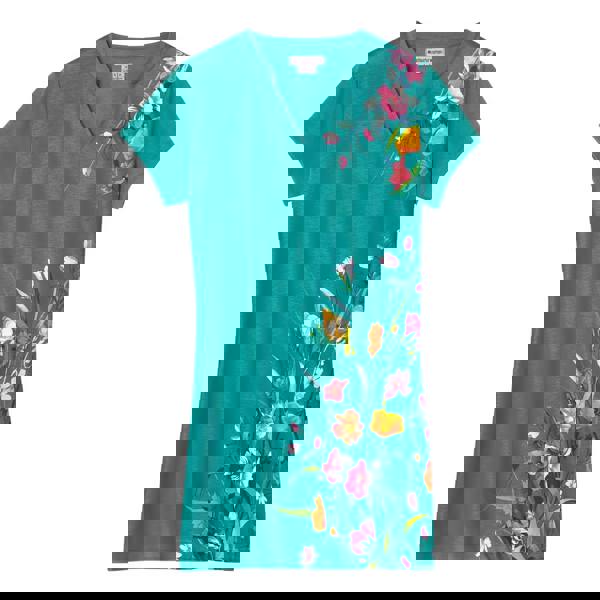 Atlas For Men Womens/Ladies Floral Longline T-Shirt - Green