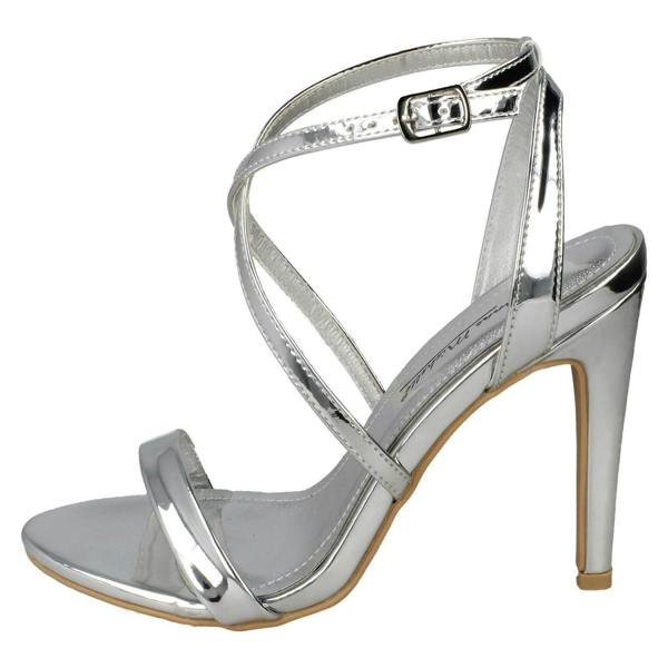 Anne Michelle Ladies Anne Michelle High Heel Metallic Sandals